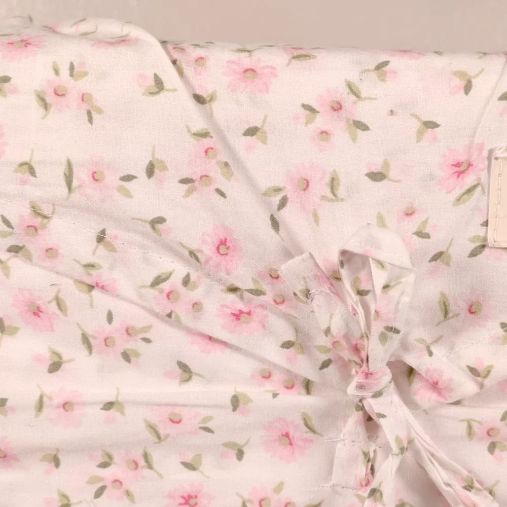 New LAURA ASHLEY King Sheet Set Little Ditsy Pink Floral Cotton Percale 4-Piece